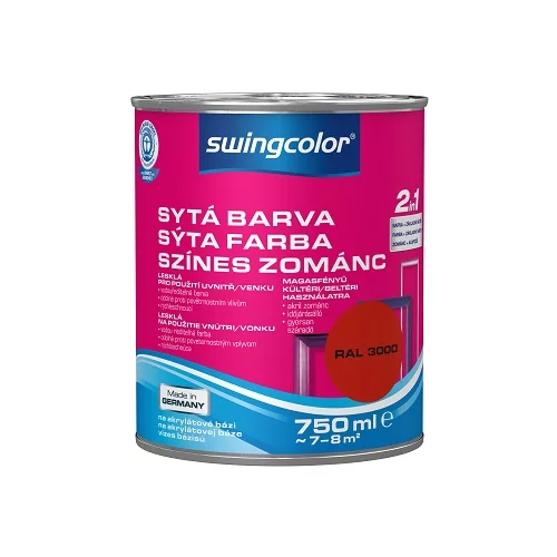SWINGCOLOR Visokosijoči barvani lak 2 v 1 (barva: svetlo rdeča; 750 ml)
