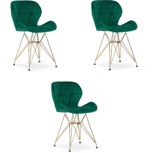 Brandless Stol NEST - zeleni žamet / zlate noge x 3, (22030724) Slike