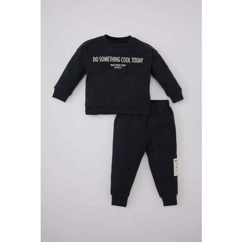 Defacto Baby Boy Printed Sweatshirt Sweatpants 2 Piece Set Slike