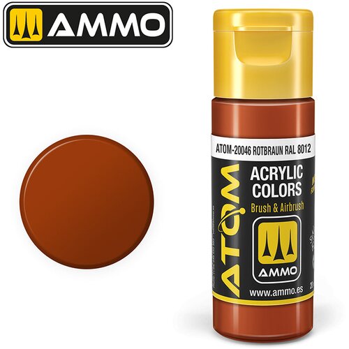 AMMO by MIG Jimenez Ammo ATOM Color Rotbraun RAL 8012 (Crveno-braon RAL 8012) - ATOM-20046 Slike