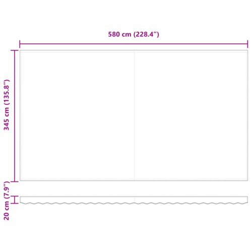  Skrovita tenda Narančasta i smeđa 600 x 350 cm tkanina Slike