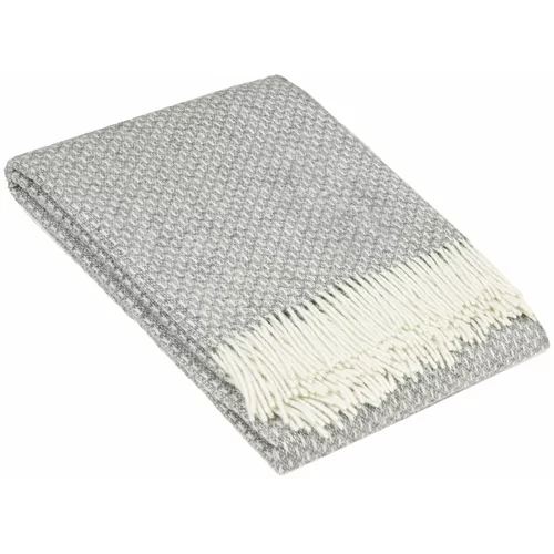 LANZARETTI sivi vuneni prekrivač Prime, 140 x 200 cm