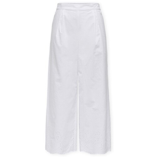 Only Roxanne Long Trousers - Bright White Bijela Slike