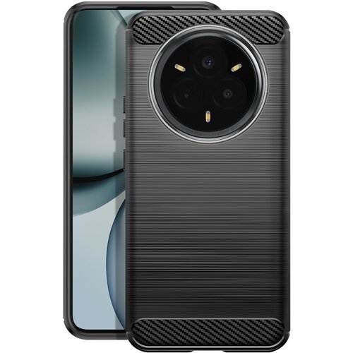 AVIZAR Ohišje za Realme 14 Pro Silikonsko oblikovanje Brushed Carbon, Črna, (5000012863) Cene