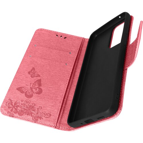 AVIZAR Ovitek Butterfly za Samsung Galaxy A33, držalo za kartice z magnetnim zavihkom in zapestni trak - roza, (20632738) Cene