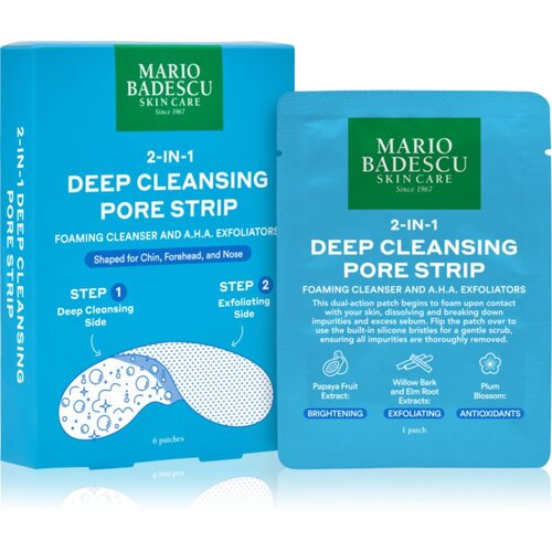 Mario Badescu 2-in-1 Deep Cleansing Pore Strip obliži za problematično kožo 2 v 1 6 kos Cene