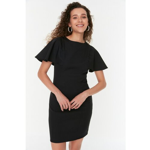 Trendyol Black Sleeve Detailed Dress Cene