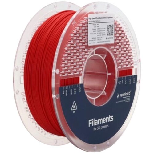 Gembird Filament 3DP-PLA1.75HY-01-R High Speed 1.75mm 1kg Red Cene