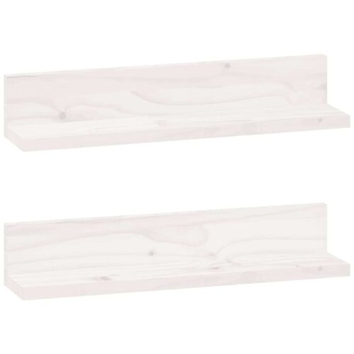 vidaXL Stenske police 2 kosa bela 50x11x9 cm trdna borovina Cene