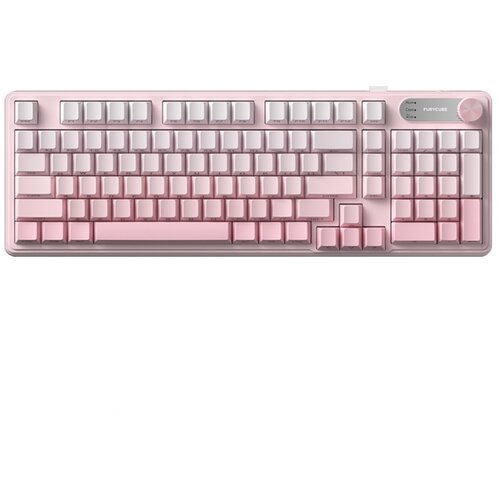 INF 98-tipkasta tri-modna tipkovnica RGB z PBT tipkami in gumbom, (5000310604) Cene