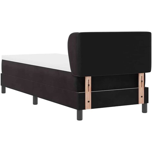 VidaXL Boxspring - Krevet s oprugama i madracem tamno sivi 80x200 cm bar&amp;scaron;un Crna Slike
