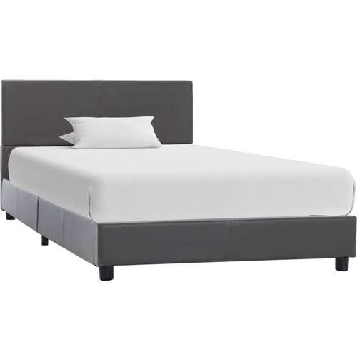 VidaXL Okvir za krevet od umjetne kože sivi 100 x 200 cm Slike