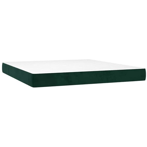  Krevet s oprugama i madracem tamnozeleni 160x200 cm bar&amp;scaron;unasti Slike