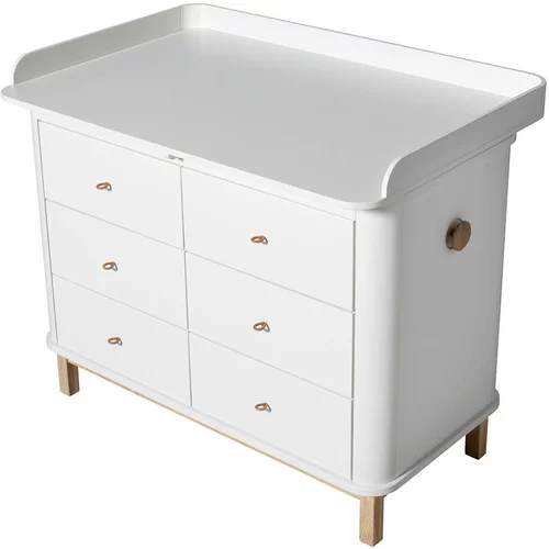Oliver Furniture® komoda s previjalno mizo white/oak
