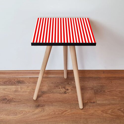 Hanah home Shp339 - red redwhite side table Cene