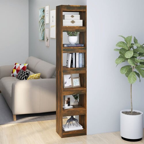 VidaXL knjižna omara/pregrada dimljeni hrast 40x30x198 cm Slike