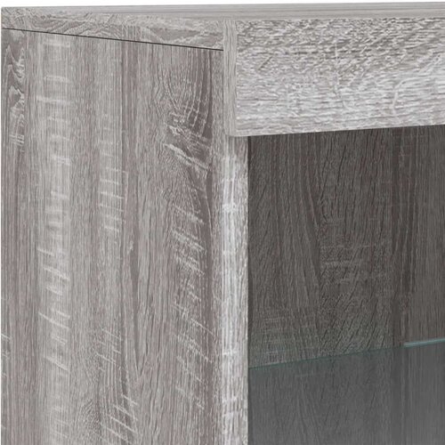  Komoda z LED lučkami siva sonoma 162x37x100 cm Slike