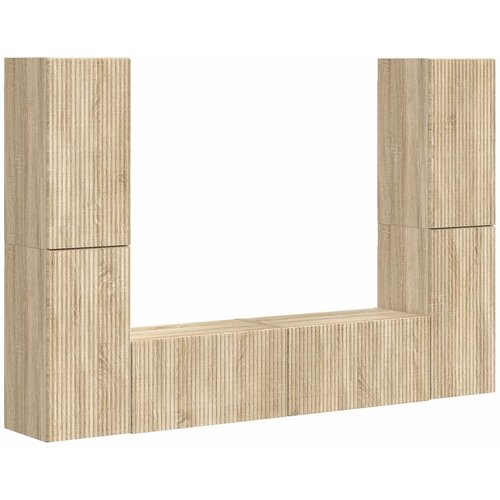  Set TV komoda 6 pcs Sonoma hrast Konstruirano drvo Slike