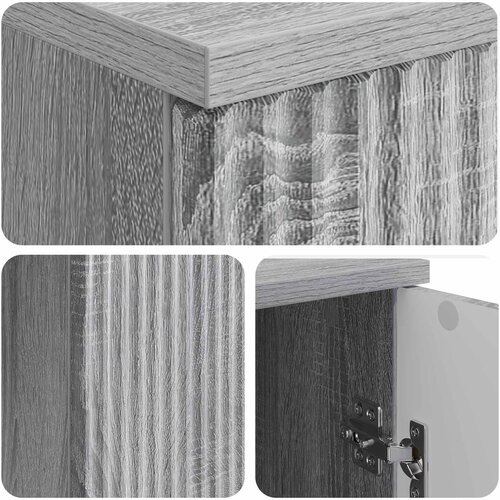  Stol Siva sonoma 142,5 x 50 x 75 cm Konstruirano drvo Slike