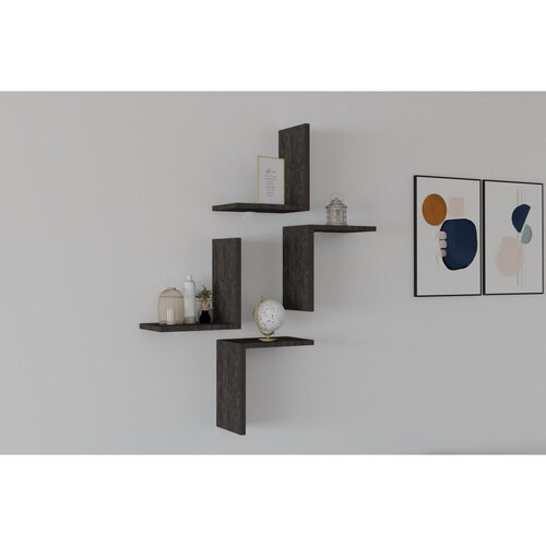 Woody Fashion Face - Anthracite Anthracite Wall Shelf Slike