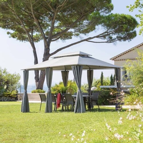 Gazebo tenda Belize 3x4x2.7m sa zavesama SIVA Cene