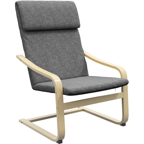 HOMCOM naslonjač z nasloni za roke lanena tkanina (100% poliester), evkaliptus, pena 66,5&Scaron; x 80G x 99V cm Temno siva, (5000242890) Cene