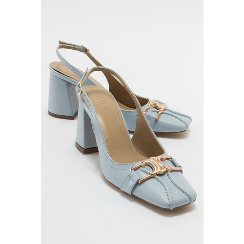 LuviShoes Forlev Bebe Blue Skin Women's Heeled Shoes Slike