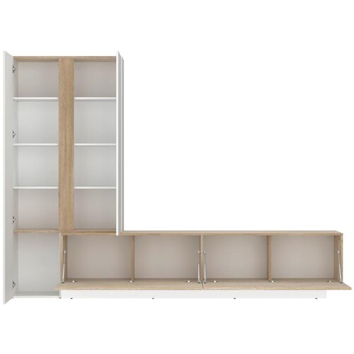 Modern Living Dnevni Regal Milazzo, Bela, Barva Hrasta Slike