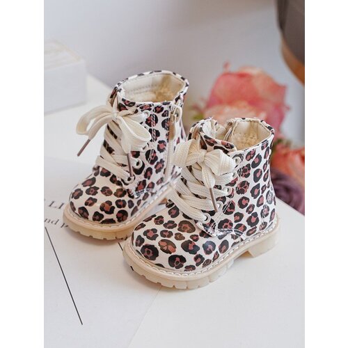 Boto Children's Zip-Up Insulated Boots Beige-Brown Dolida Cene