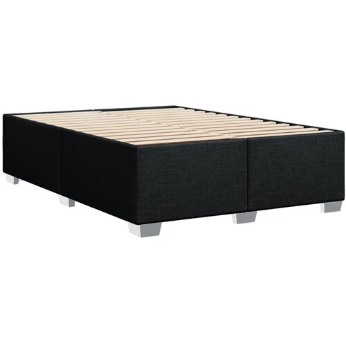  Krevet s oprugama i madracem crni 140x200 cm od tkanine Slike