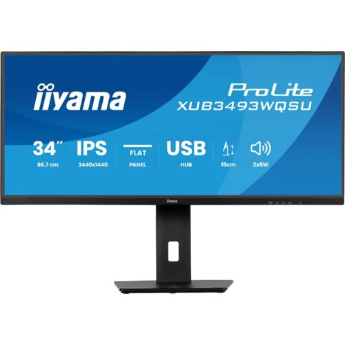 Iiyama XUB3493WQSU-B6 34&amp;#039;&amp;#039; ips ultra wide flat screen with pip, pbp and height adjustable stand Slike