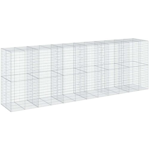 VidaXL Gabionska ko&amp;scaron;ara s poklopcem 600x100x200 cm pocinčano željezo Slike