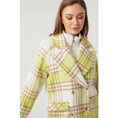 Lafaba Coat - Green - Double-breasted