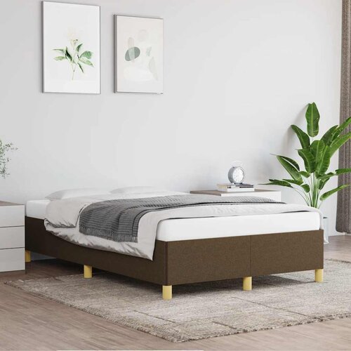 Furnova Posteljni okvir brez vzmetnice temno rjava 120x190 cm blago, (21940785) Slike