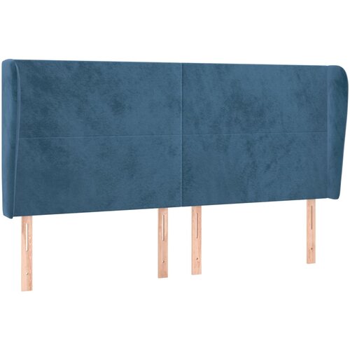 Maison Chic vzglavna omarica - nočna omarica - posteljna omarica z u&amp;scaron;esi temno modra 203x23x118/128 cm žamet, (21712497) Slike