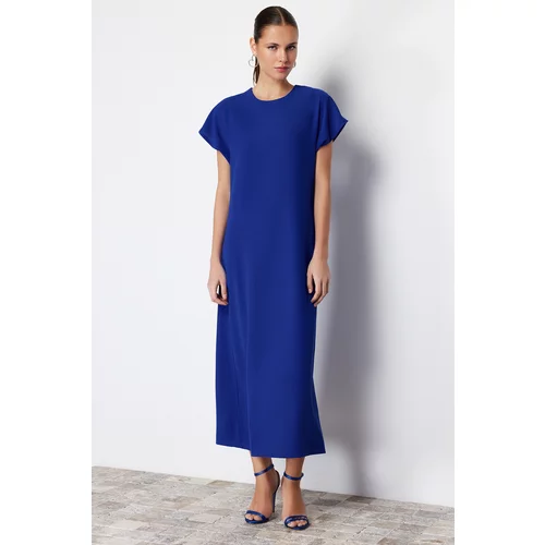 Trendyol Blue A-line Short Sleeve Woven Dress