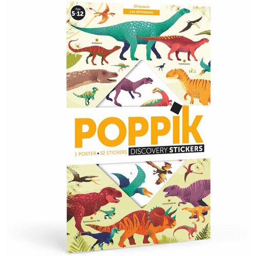 Poppik Edukativni poster s nalepnicama Otkrića Dinosaurusa 5+ Slike