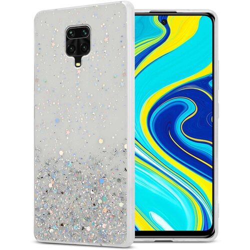 Cadorabo Ohišje, združljivo z Xiaomi RedMi NOTE 9 PRO / NOTE 9S in prozorna z bleščicami - Zaščitni ovitek iz prožnega silikona TPU s svetlečimi bleščicami, (20860156) Cene