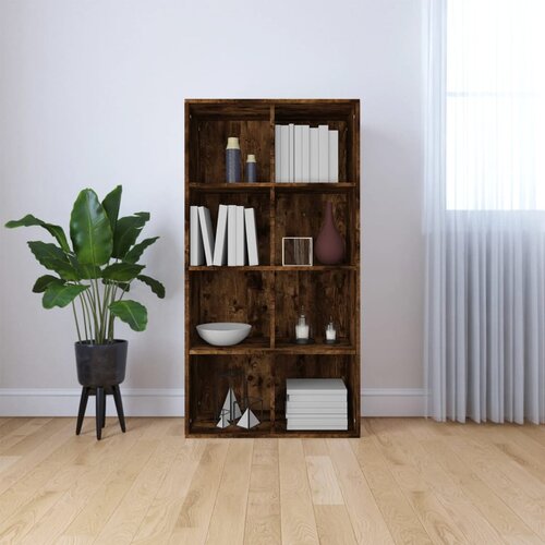  The Living Store Knjižna omara/komoda dimljen hrast 66x30x130 cm inženirski les - Knjižna Omara, (21431686) Slike