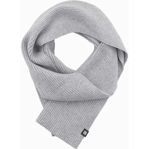 Ombre Men&amp;#039;s monochrome ribbed knit scarf - grey Slike