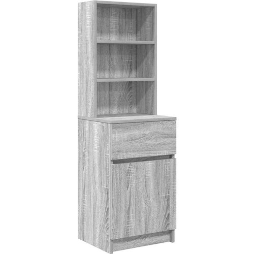 VidaXL Nočna omarica siva sonoma 39x35x125 cm inženirski les, (21828794) Slike