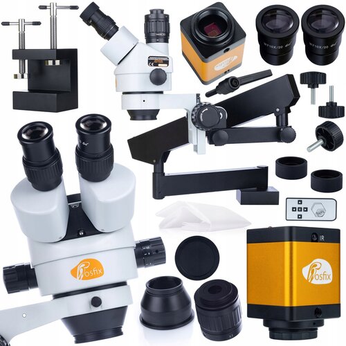 Rosfix SET TRINOKULARNI STEREOSKOPSKI MIKROSKOP NEPTUNE PRO + KAMERA 12MP | ZOOM 7&ndash;45X, HDMI, C-MOUNT, (5000036394) Cene