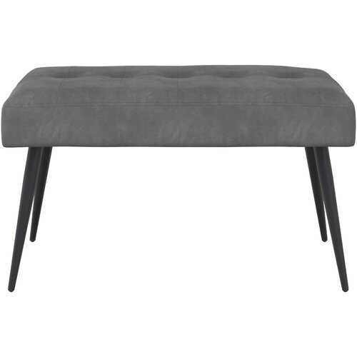  Klupa s gumbastim tkanjem Tamnosiva 80 x 40 x 46 cm Bar&amp;scaron;un Slike