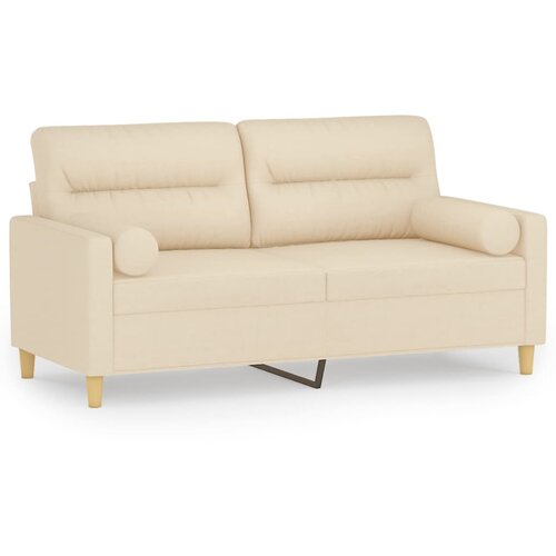 Maison Chic kavč - Sofa - Kanape dvosed z blazinami krem 140 cm blago, (21727282) Slike