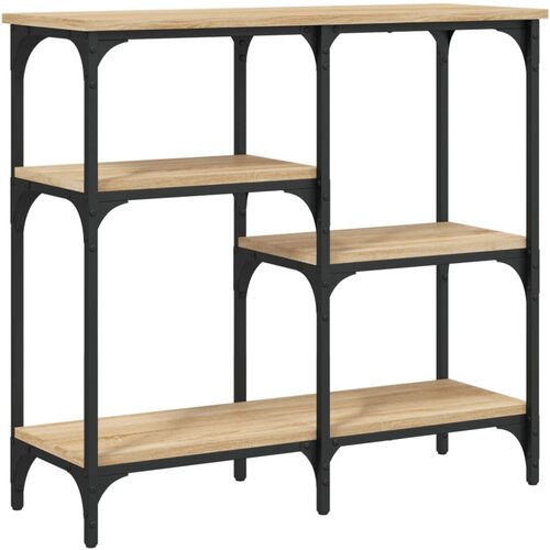 Maison Chic Konzolna mizica - miza ob steni sonoma hrast 80x29x75 cm inženirski les, (21786283) Slike