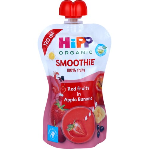 Hipp organic kašica smoothie jabuka banana crveno voće 120ml Cene