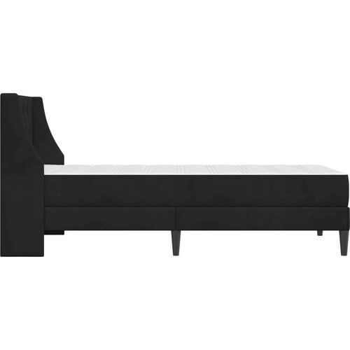  Okvir kreveta s madracem Zidne s uzglavljem 2 pcs Crna Bar&amp;scaron;un - Crna 100 x 200 cm Slike
