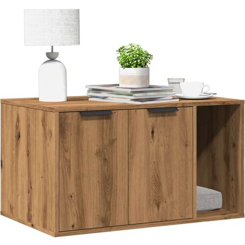 vidaXL Omara za mačje stranišče artisian hrast 80x50x45 cm inž. les Cene