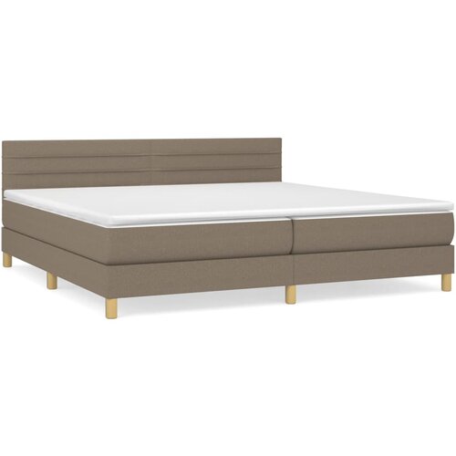 Maison Chic Box spring postelja - Vzmetna postelja z vzmetnico taupe 200x200 cm blago SL6656, (21886609) Cene