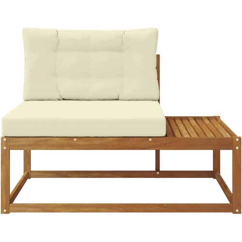  krajnji kauč s jastukom Prirodna 115 x 83 x 73 cm - Prirodna boja i krem Krajnji kauč Slike